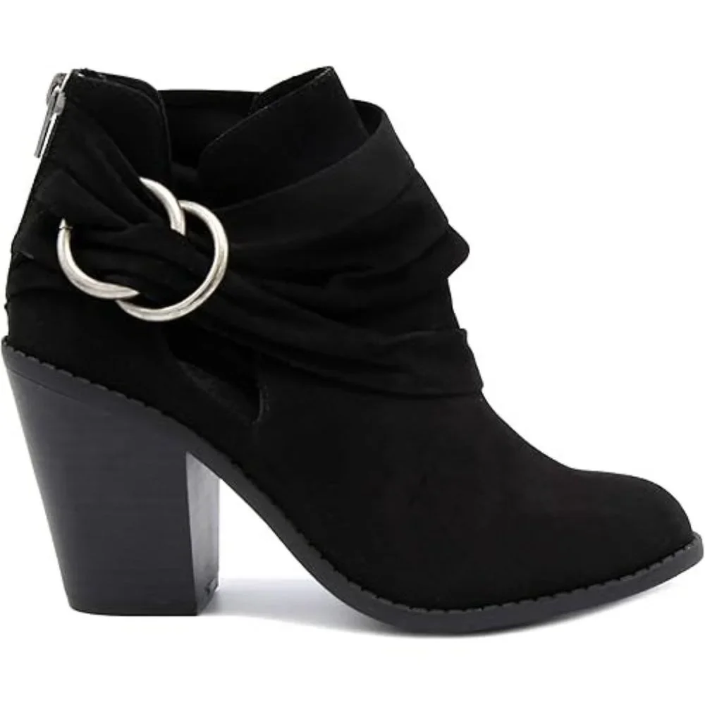 Sugar Women's Victory Transitional Dress Block Heel Ankle Boot Black Size 6.5M - Picture 2 of 8
